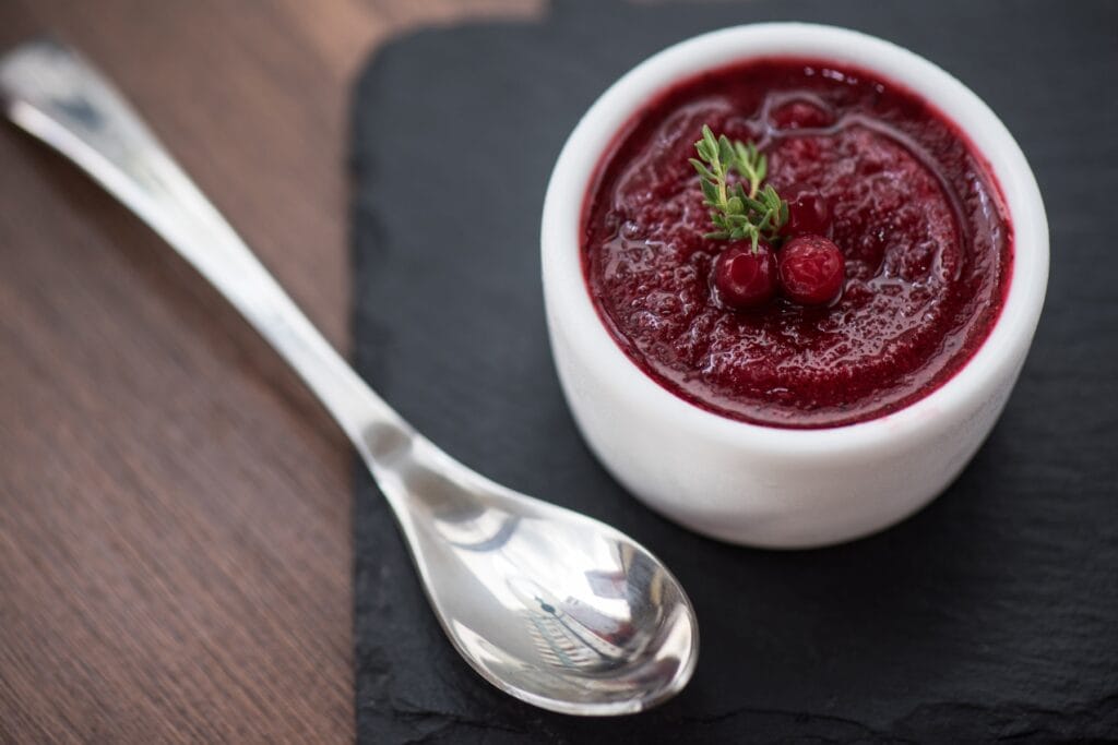 Light and refreshing Cranberry Orange Sorbet for Thanksgiving dessert